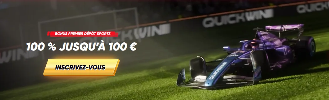 Bonus dépôt sport 100% QuickWin